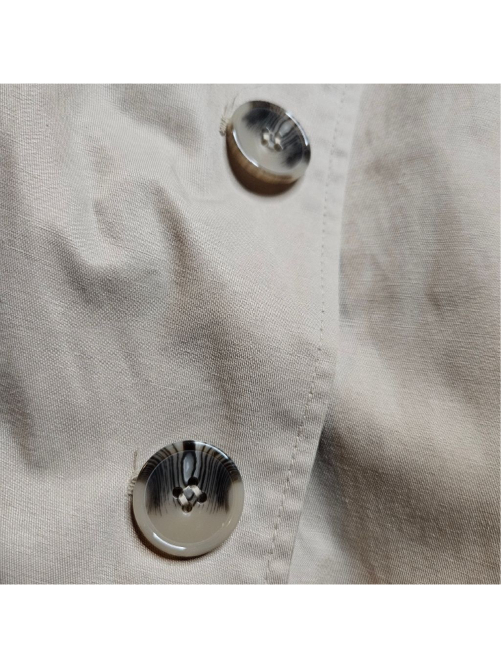 Appleseed's Medium Beige Hooded Button Front Coat - Picture 4 of 6